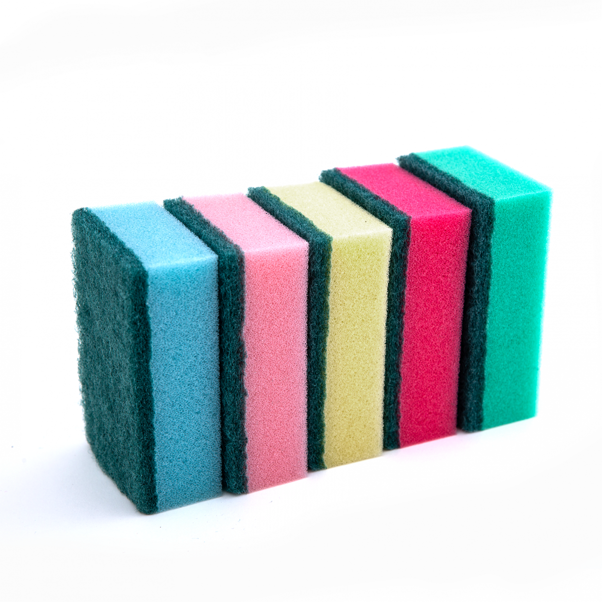 Dh-a1-11 Eco Friendly Heavy Duty Scrub Sponge Kitchen Cleaning Sponge With Green Pad Scouring Pad Holder